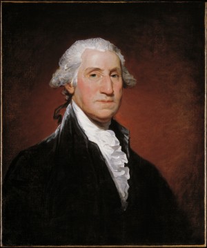 Portrait of George Washington by Gilbert Stuart, Philadelphia, Penn., 1795-1796, oil on canvas, Colonial Williamsburg Foundation, bequest of Mrs. Edward S. Harkness.  