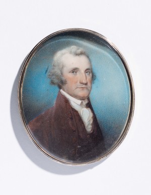 Miniature Portrait of George Washington by Archibald Robertson, Philadelphia, Penn., 1791-1792, watercolor on ivory, Colonial Williamsburg Foundation, acquisition funded by an anonymous donor.