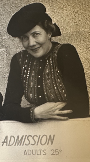 Liebes on the job as Director of the Decorative Arts Pavilion