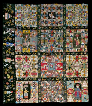 Pieced quilt top fragment, England, 1700–1730