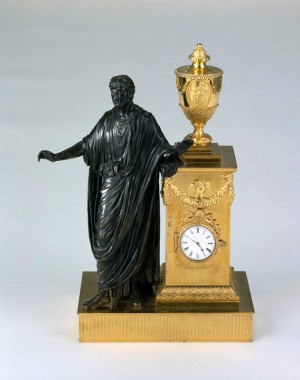 Table clock with figure of Titus, Matthew Boulton and John Fothergill