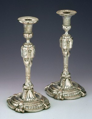 Pair of candlesticks, Matthew Boulton and John Fothergill