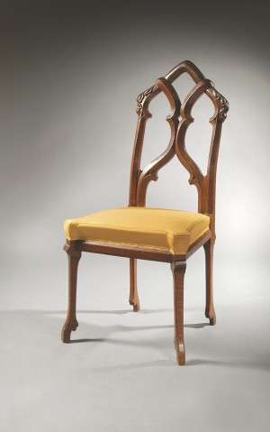 Cloven-foot side chair, designed by Alexander Jackson Davis