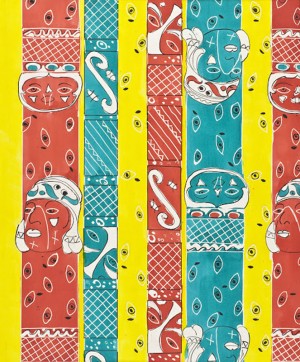 Elza Sunderland (Elza of Hollywood) Untitled Textile Design, 1940s. Los Angeles County Museum of Art