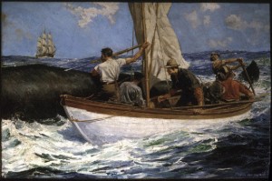 “Harpooning a Whale,” 1925 by Anton Otto Fischer