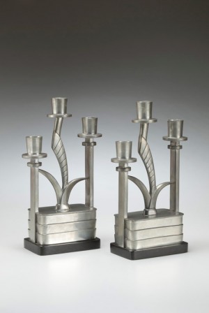 Pair of candelabra designed by Kem Weber, made by Porter Blanchard, 1928