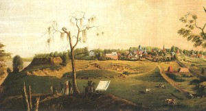 By 1820, the suburban landscapes of Natchez were described as being reminiscent of the English countryside. This rare landscape, by John James Audubon, captures the city as it appeared in 1822. 