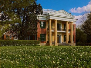 Melrose, c. 1848, regarded as one of the great houses of the American South, a National Historic Landmarks today owned by the National Park Service. 