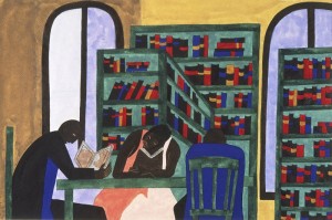 Jacob Lawrence, The Libraries Are Appreciated, 1943, Philadelphia Museum of Art, The Louis E. Stern Collection