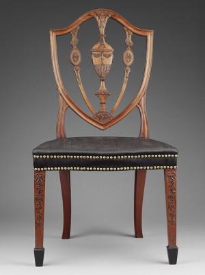 Side chair, Salem, Massachusetts; Carved by Samuel McIntire