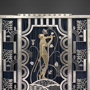 Muse with Violin Screen (detail), 1930. Paul Fehér