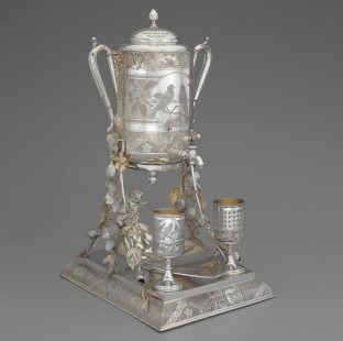 Meriden Britannia Company, Ice Urn, Goblets, and Slop Bowl,