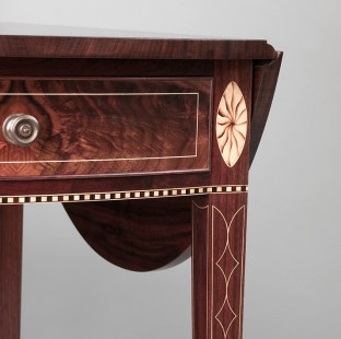 Inlay detail, Pembroke table leg, Steve Latta